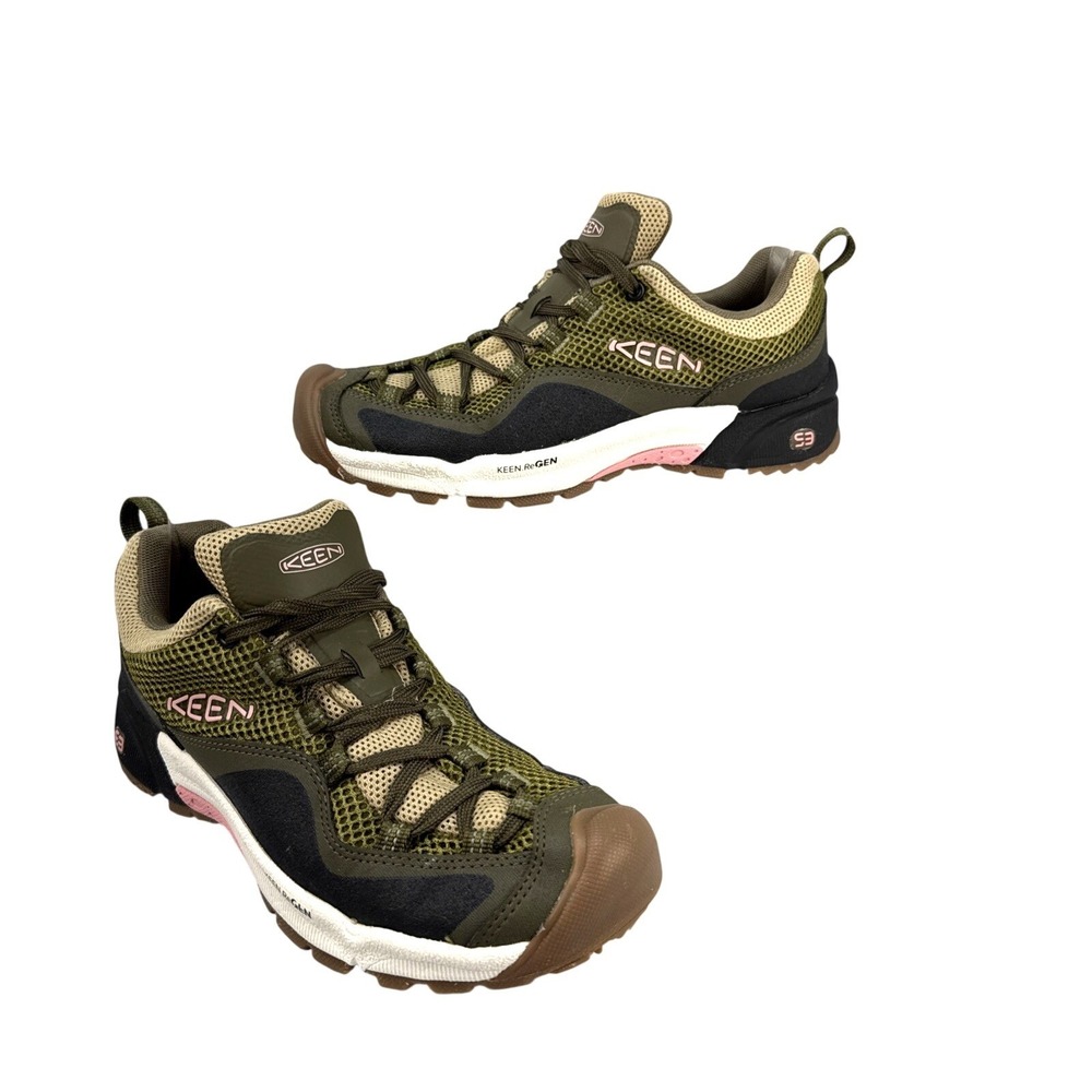 KEEN Wasatch Crest Vent Hiking Sneaker Shoe Size 8 Olive Drab All Terrain Sole